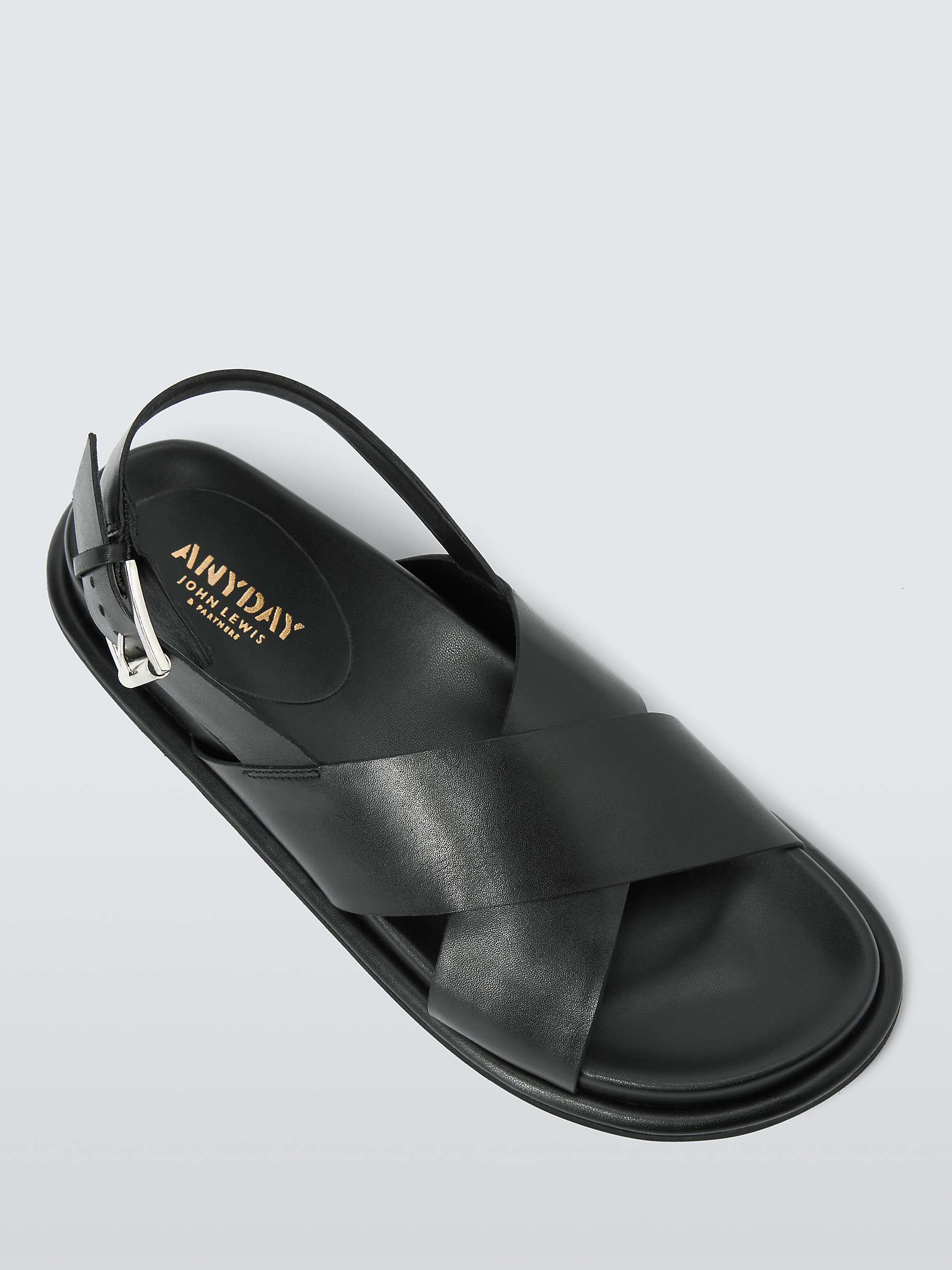 Buy John Lewis ANYDAY Lorri Leather Slingback Padded Flatform Sandals Online at johnlewis.com