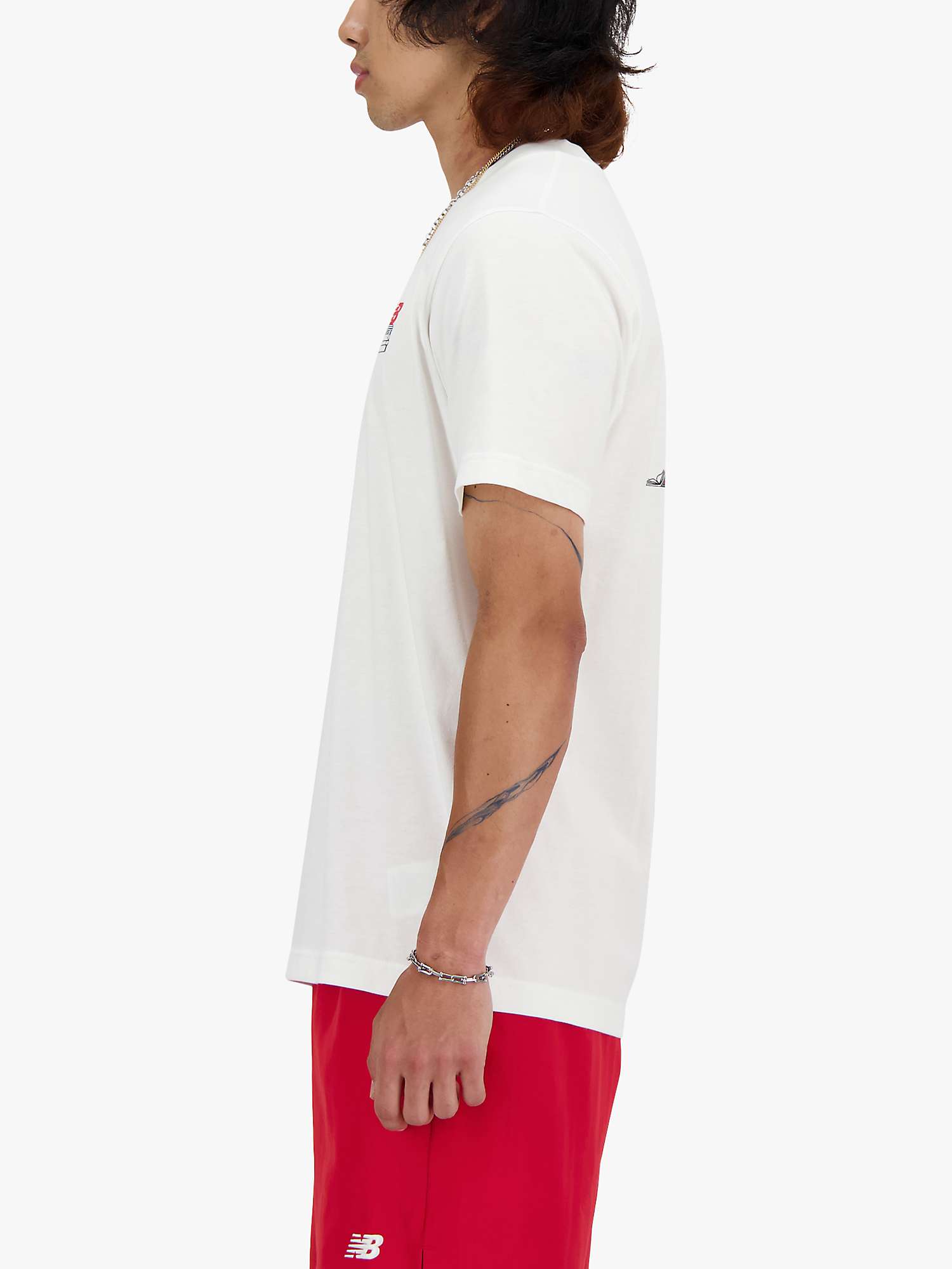 Buy New Balance Graphic T-Shirt, White Online at johnlewis.com
