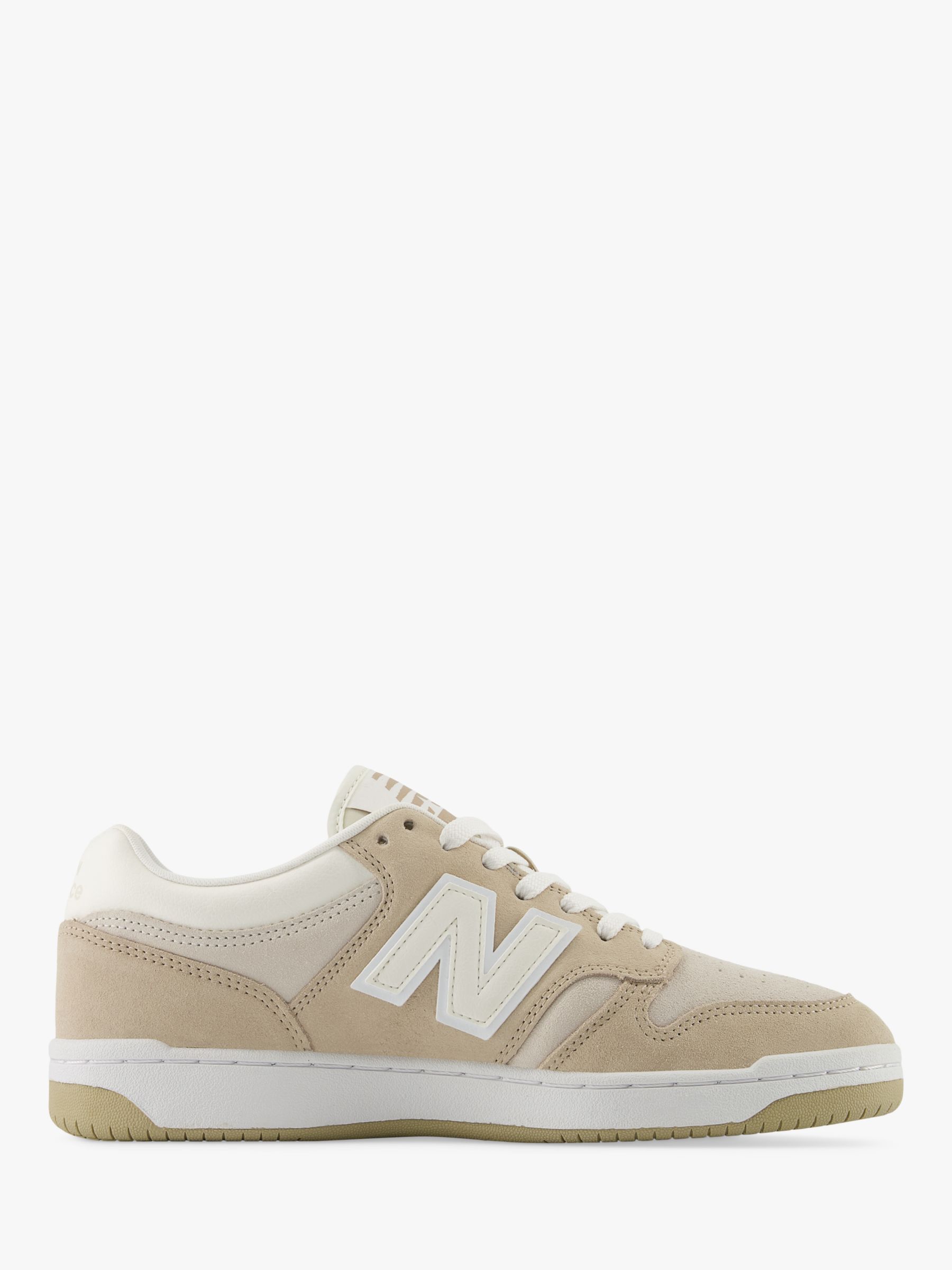 New Balance 480 Lace Up Trainers, Beige/White, 7