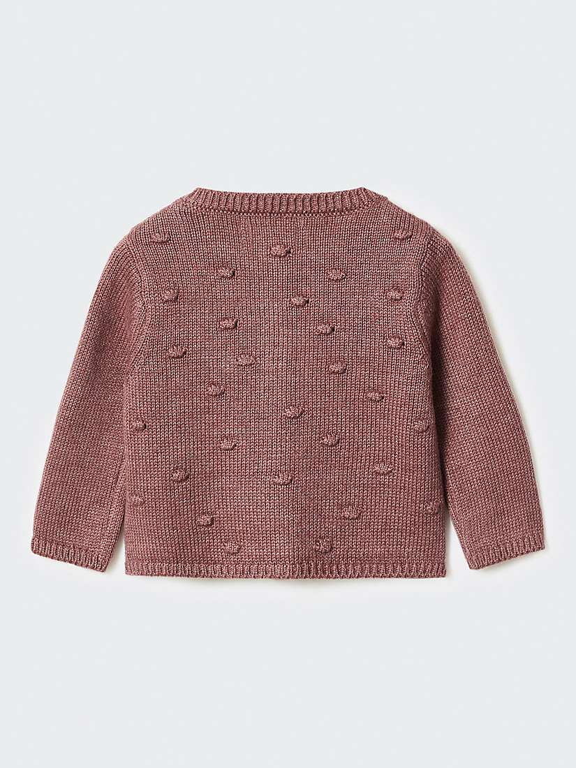 Buy Mango Baby Lola Embroidered Knit Cardigan, Pink Online at johnlewis.com
