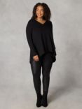 Live Unlimited Curve Jersey V-Neck Tunic, Black