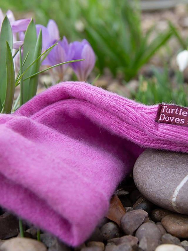 Celtic & Co. x Turtle Doves Recycled Cashmere Fingerless Gloves, Cherry Blossom