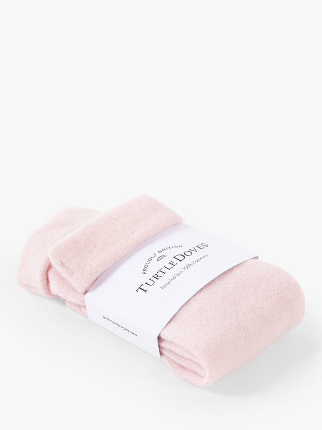 Celtic & Co. x Turtle Doves Recycled Cashmere Fingerless Gloves, Baby Pink