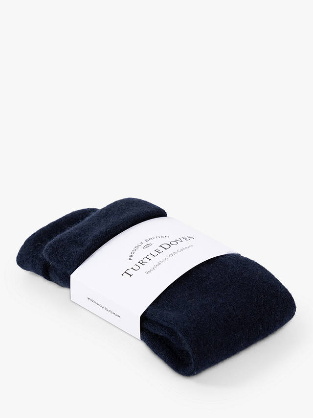Celtic & Co. x Turtle Doves Recycled Cashmere Fingerless Gloves, Navy