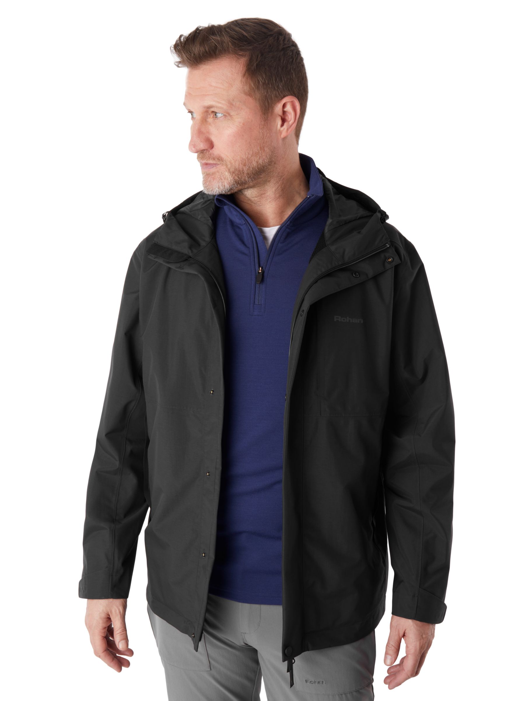 Rohan Brecon Men's Waterproof Jacket, Black at John Lewis & Partners