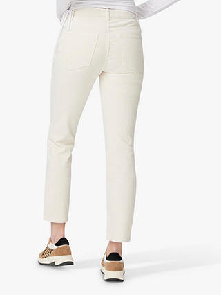 PAIGE Cin High Rise Zip Pocket Straight Jeans, Sandy Ecru