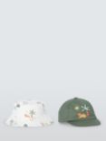 John Lewis Baby Safari Hat, Pack of 2, Multi