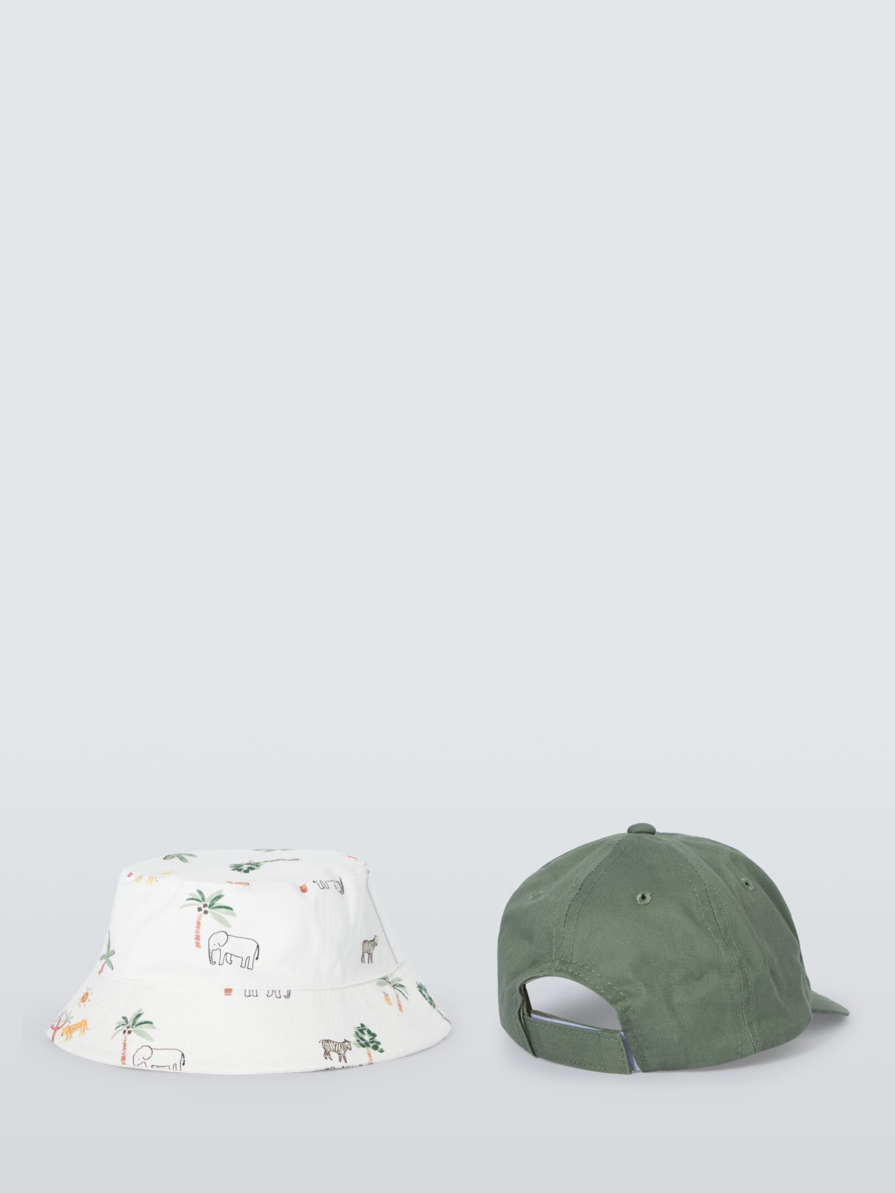 John Lewis Baby Safari Hat, Pack of 2, Multi, 0-3 months