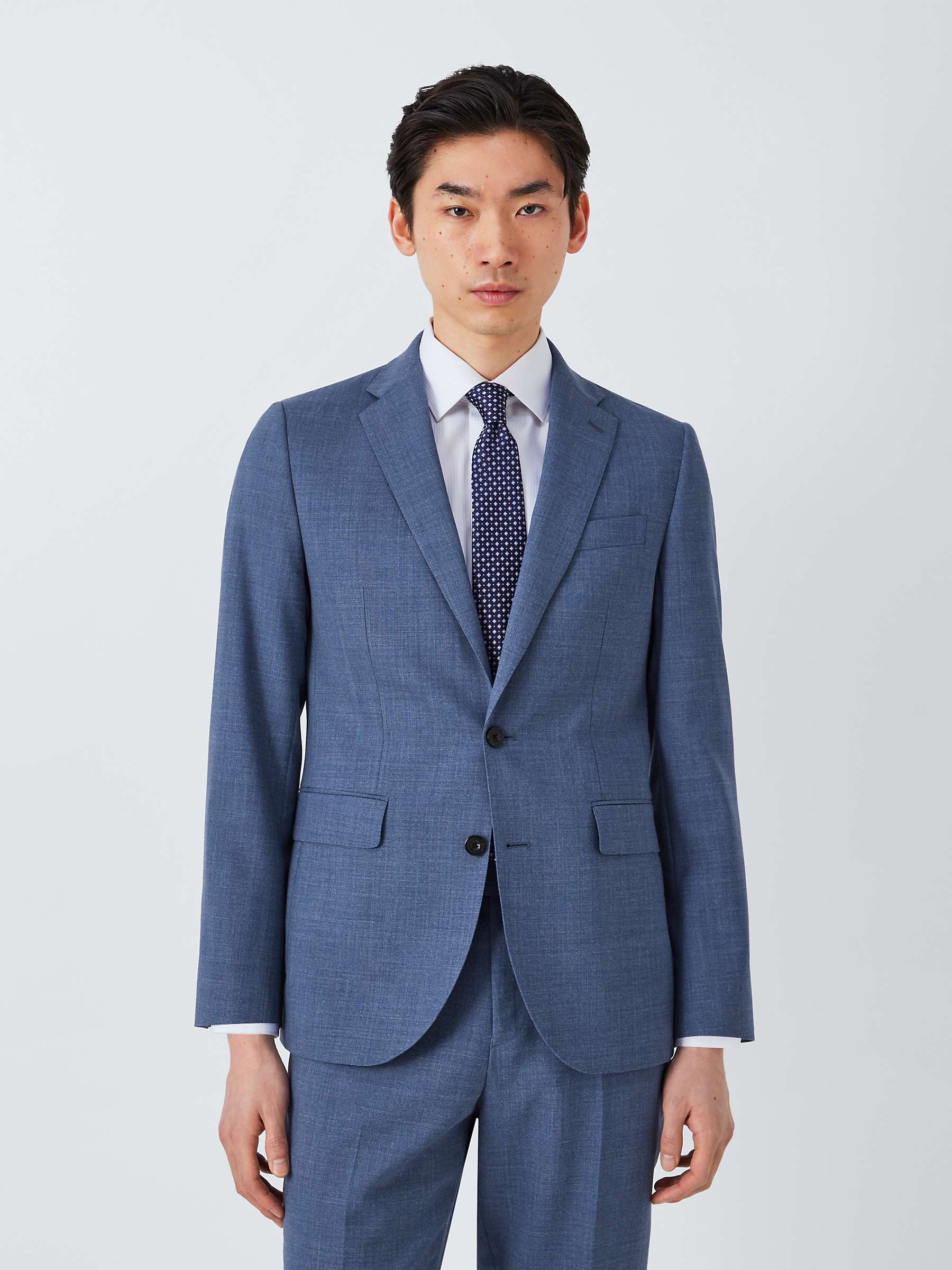 Buy John Lewis Warwick Regular Fit Wool Suit Jacket, Mid Blue Online at johnlewis.com