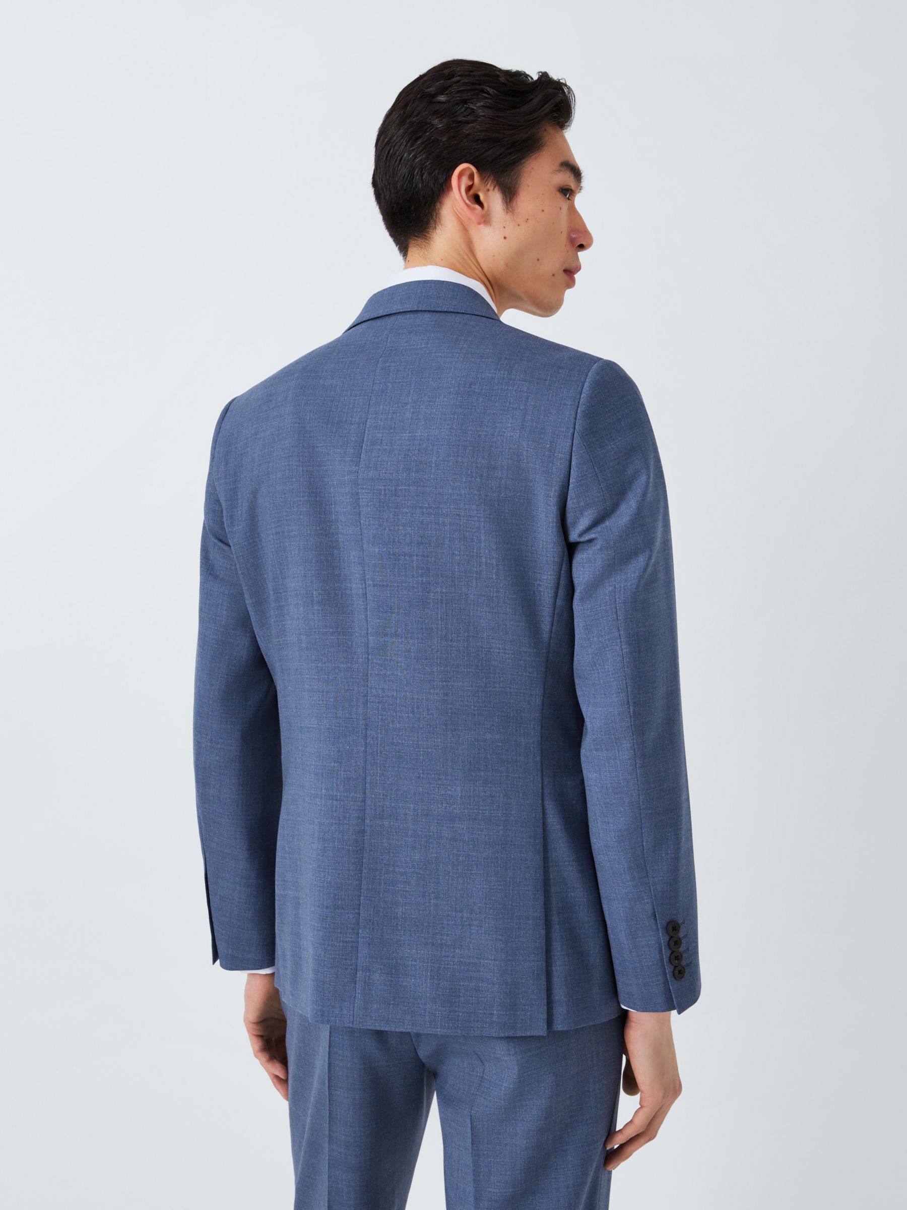 John Lewis Warwick Regular Fit Wool Suit Jacket, Mid Blue, 46R