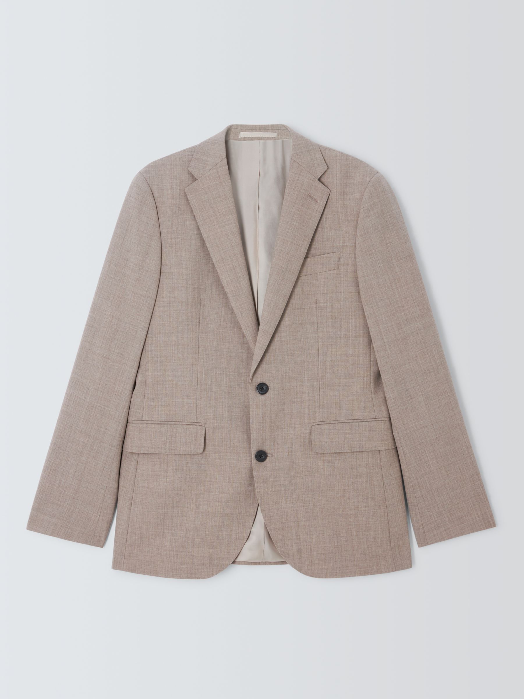 John Lewis Stowe Regular Fit Wool Suit Jacket, Sand, 42L