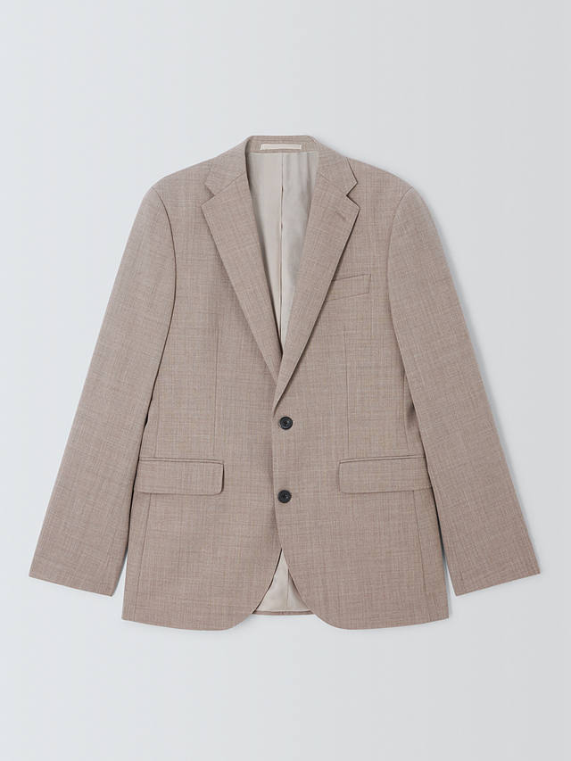 John Lewis Stowe Regular Fit Wool Suit Jacket, Sand