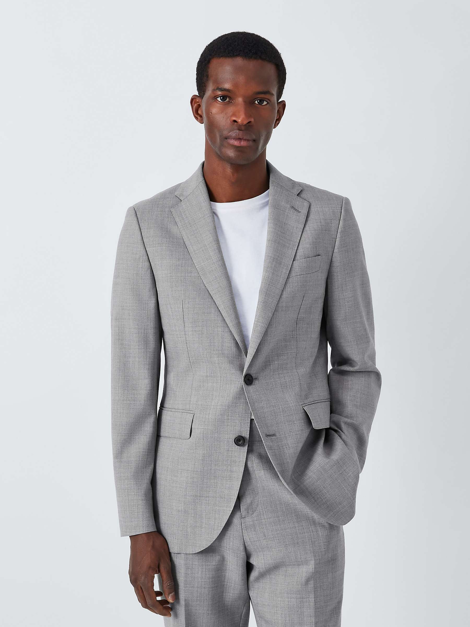 Buy John Lewis Hanford Regular Fit Wool Suit Jacket, Light Grey Online at johnlewis.com