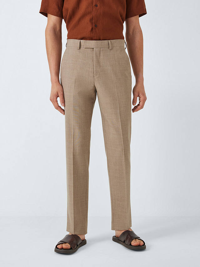 John Lewis Stowe Regular Fit Trousers, Sand
