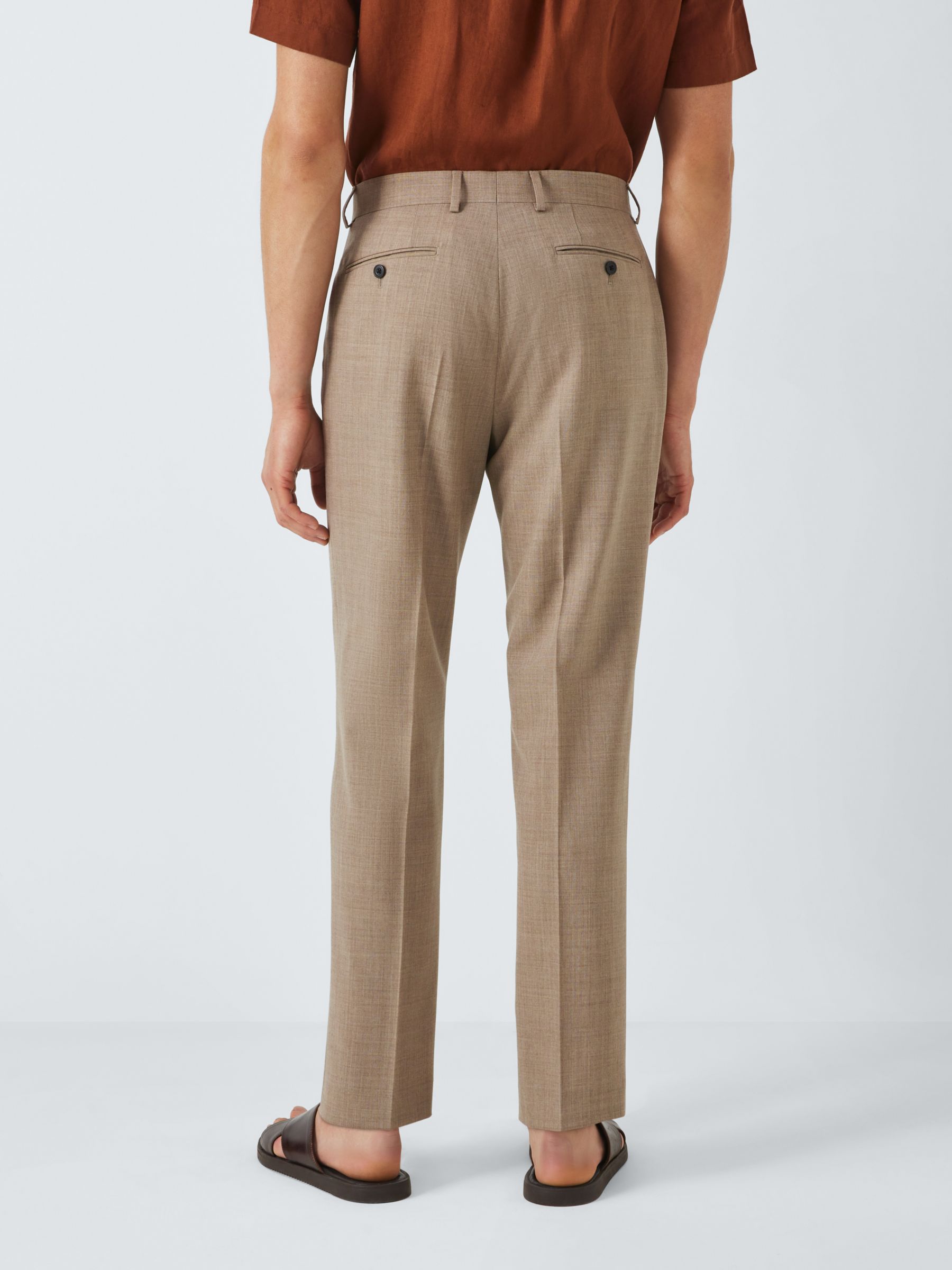 John Lewis Stowe Regular Fit Trousers, Sand, 38R
