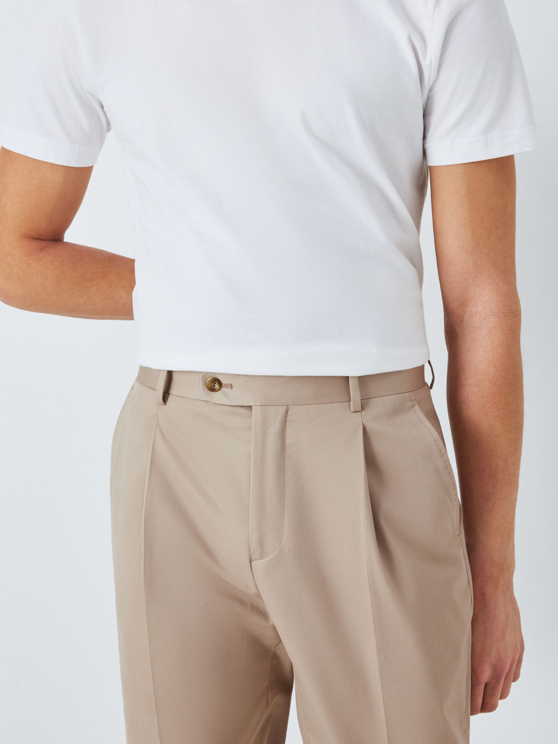 Buy John Lewis Dulwich Cotton Smart Pleat Front Chinos Online at johnlewis.com