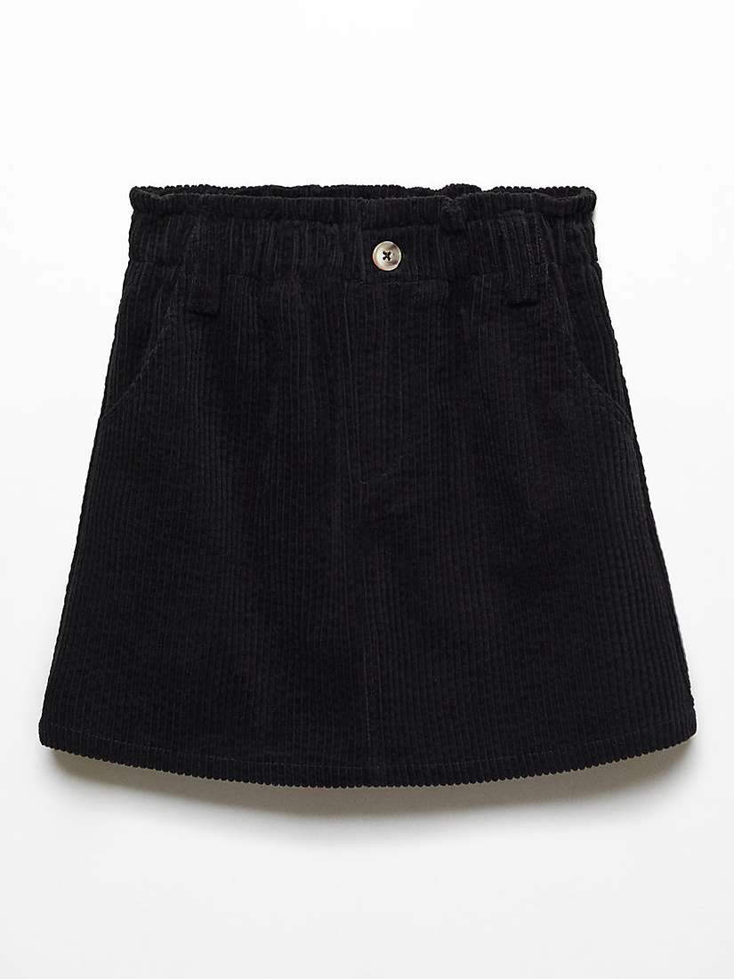 Buy Mango Kids' Gladis Corduroy Mini Skirt, Black Online at johnlewis.com