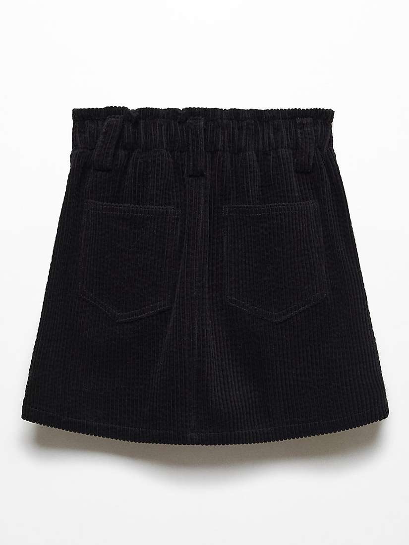 Buy Mango Kids' Gladis Corduroy Mini Skirt, Black Online at johnlewis.com