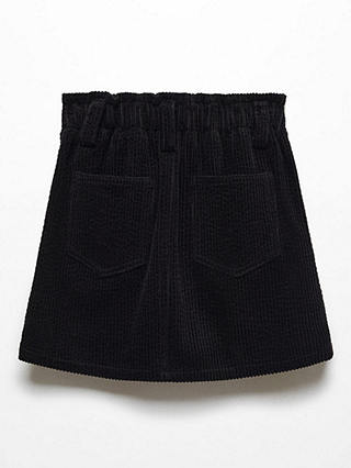 Mango Kids' Gladis Corduroy Mini Skirt, Black