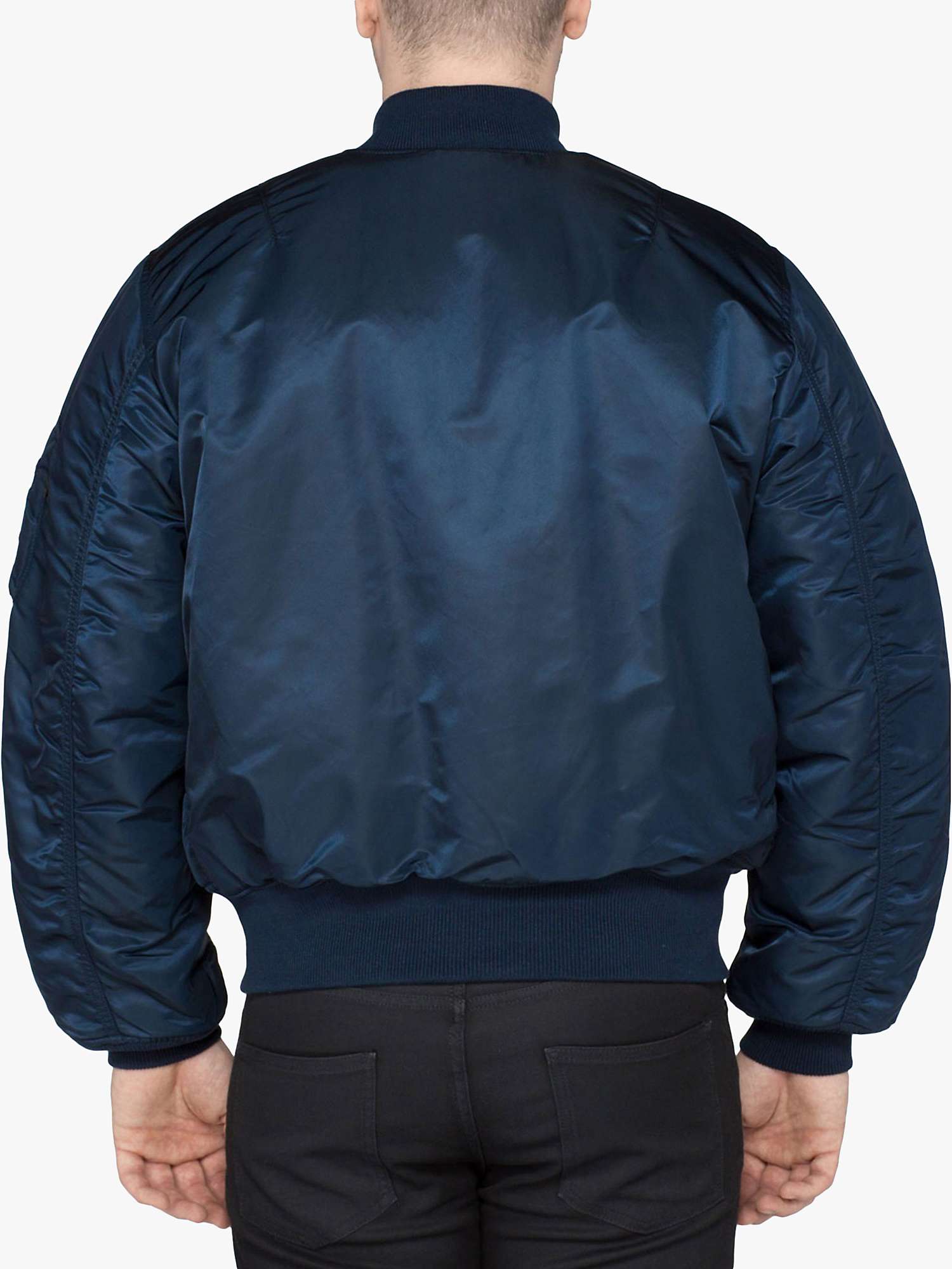 Alpha Industries MA1 Bomber Jacket, Rep Blue at John Lewis & Partners