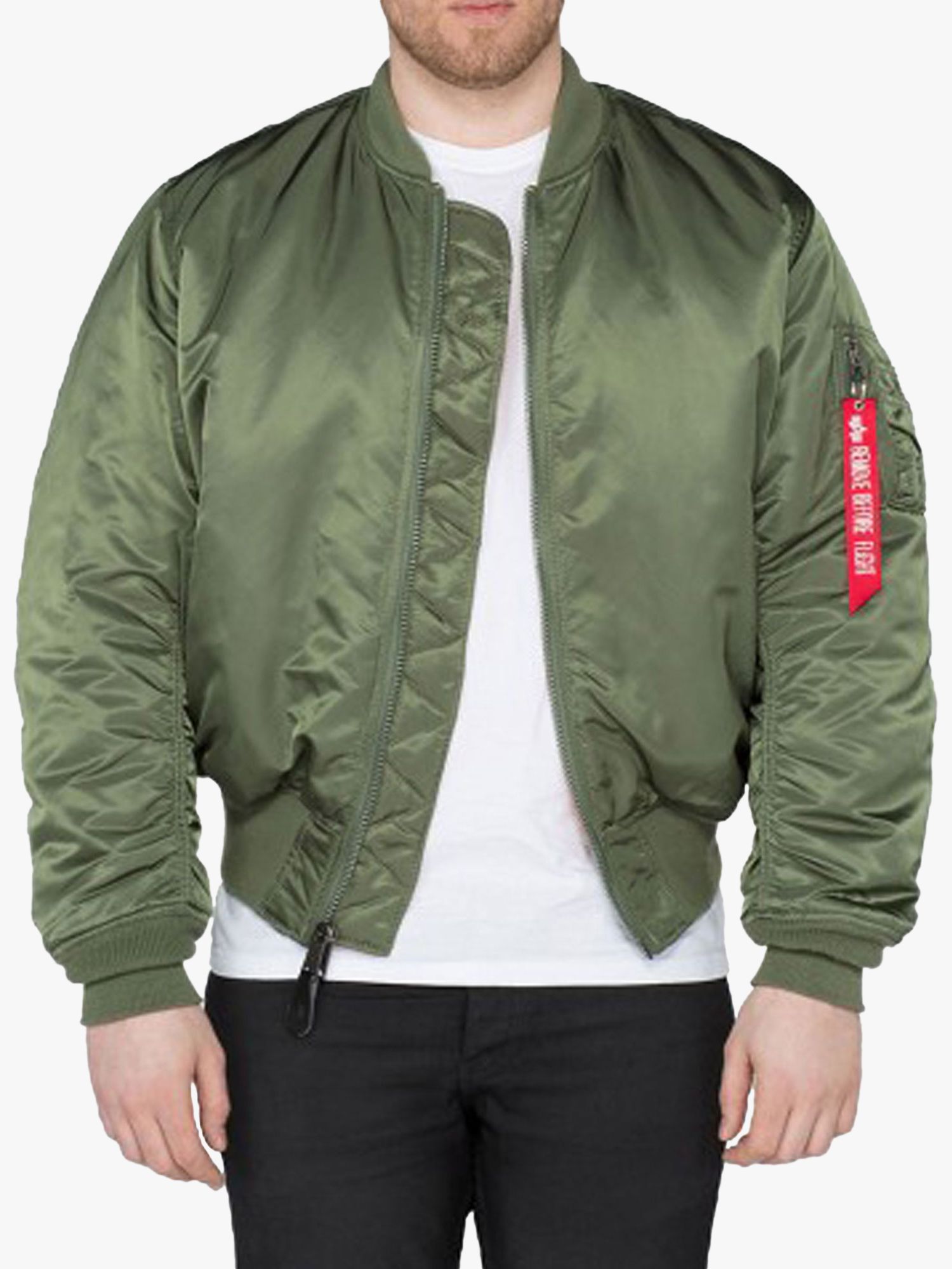 Alpha Industries MA1 Bomber Jacket, Sage at John Lewis & Partners