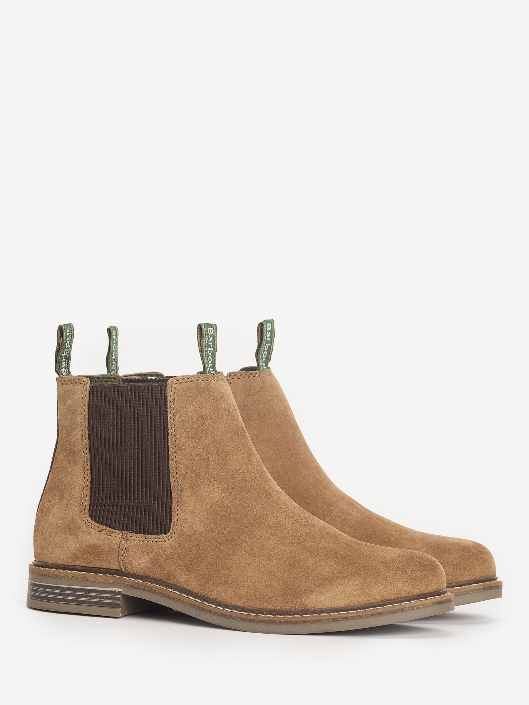 Barbour Farsley Fawn Suede Boots, Brown at John Lewis & Partners