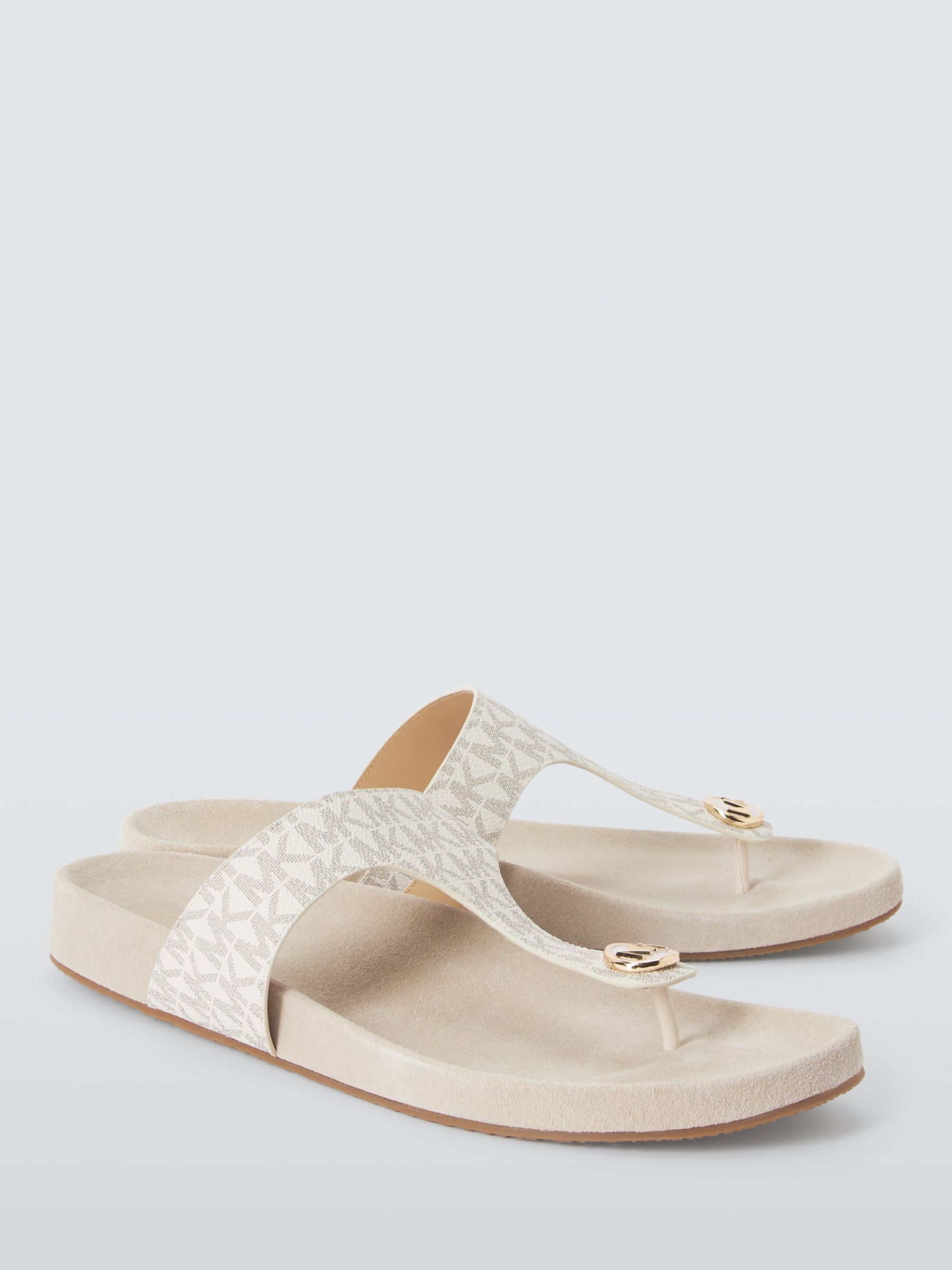 Buy MICHAEL Michael Kors Lucina Footbed Sandals, Vanilla Online at johnlewis.com