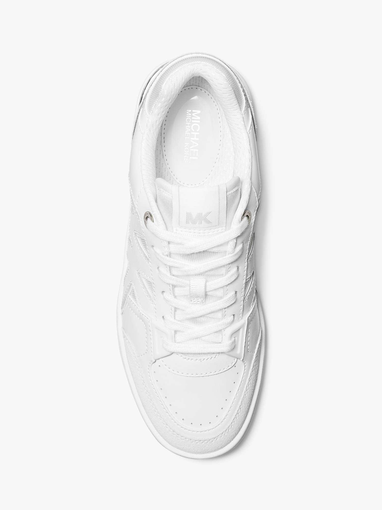 Buy MICHAEL Michael Kors Rebel Lace Trainers, Optic White Online at johnlewis.com