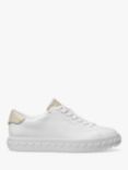 MICHAEL Michael Kors Grove Leather Lace Trainers, White/Pale Gold