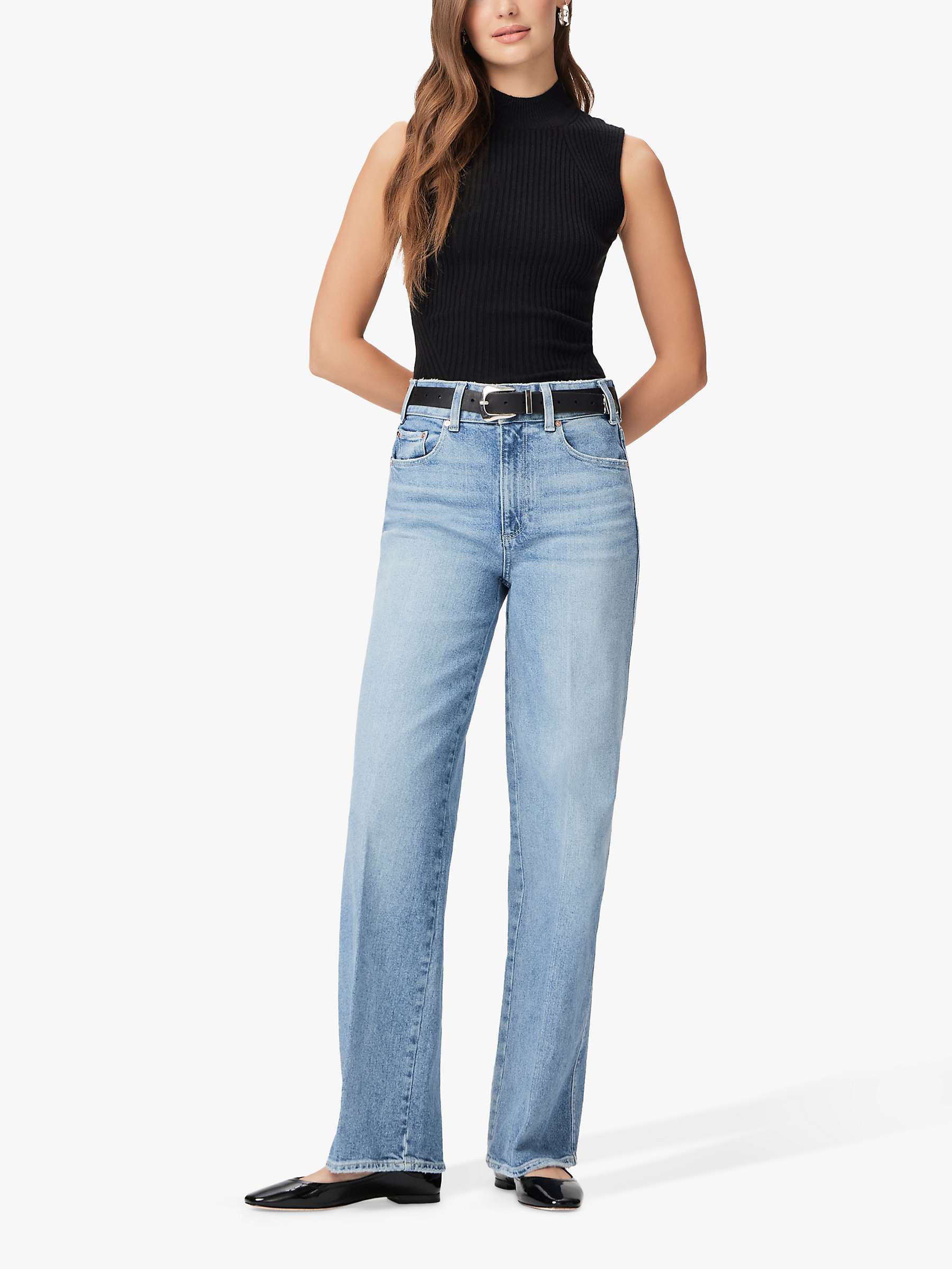 Buy PAIGE Sasha High Rise Straight Cut Jeans, Khristen Distressed Online at johnlewis.com