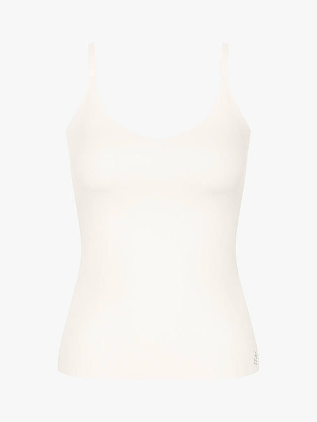 sloggi ZERO Feel V-Neck Spaghetti Strap Vest Top, Silk White