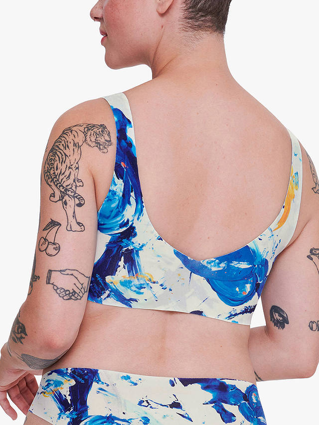 sloggi x Anastasia Shivrina Limited Edition ZERO Feel 2.0 Abstract Bralette, Blue/Multi