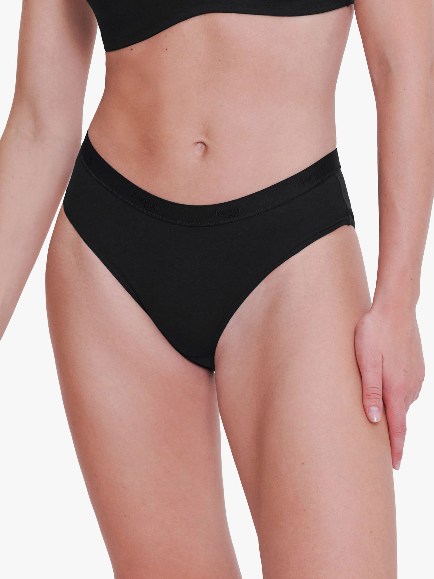 sloggi GO Casual Hipster Knickers, Pack of 3, Black, XS