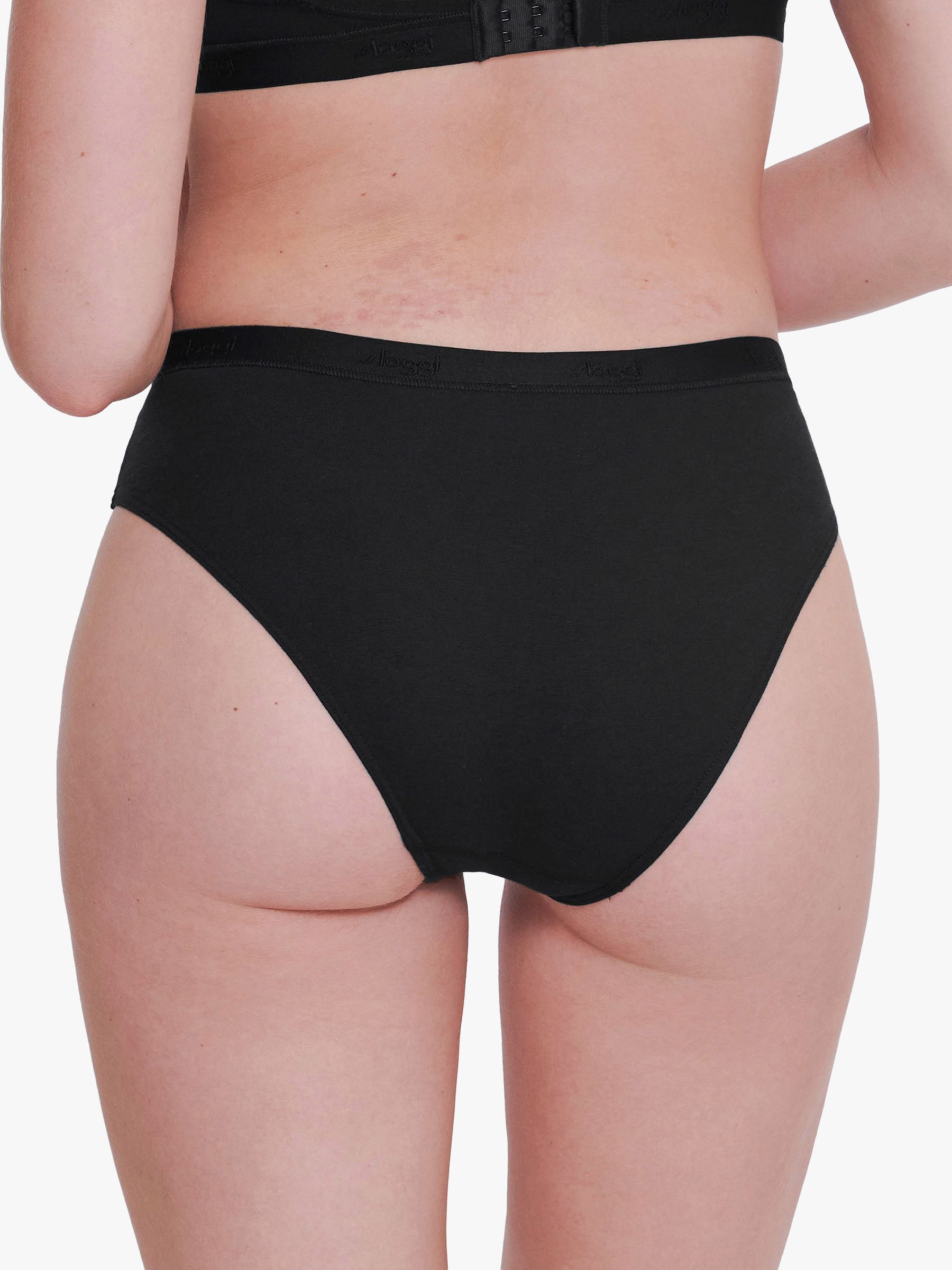 sloggi GO Casual Hipster Knickers, Pack of 3, Black, XS
