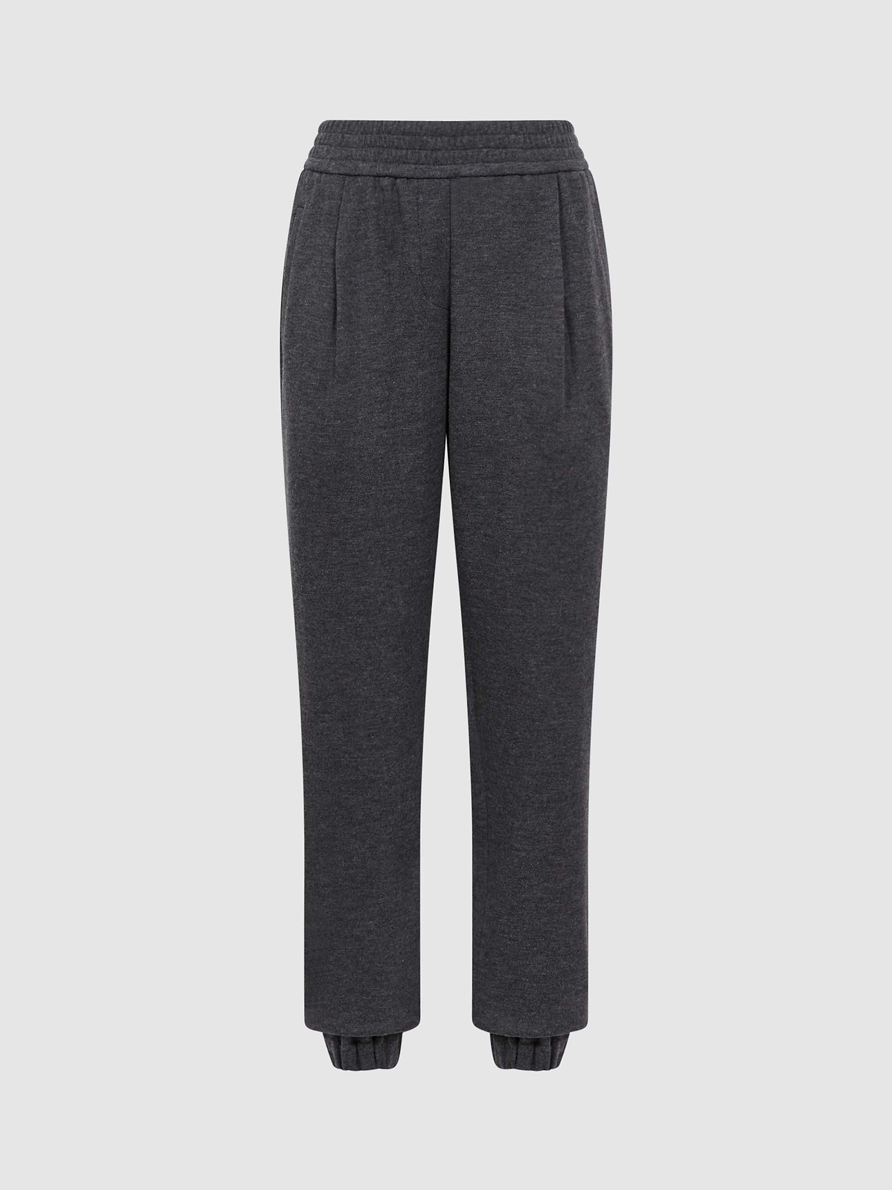 Buy Reiss Karina Wool Tapered Joggers, Charcoal Online at johnlewis.com