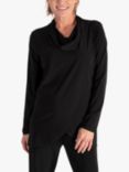 chesca Cowl Neck Layered Tunic, Black