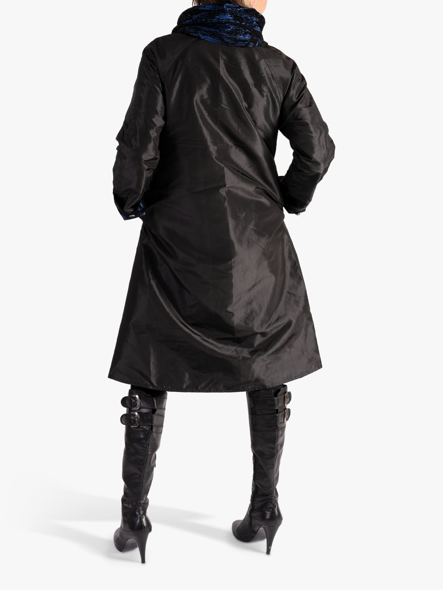 chesca Flock Raincoat, Navy/Black at John Lewis & Partners