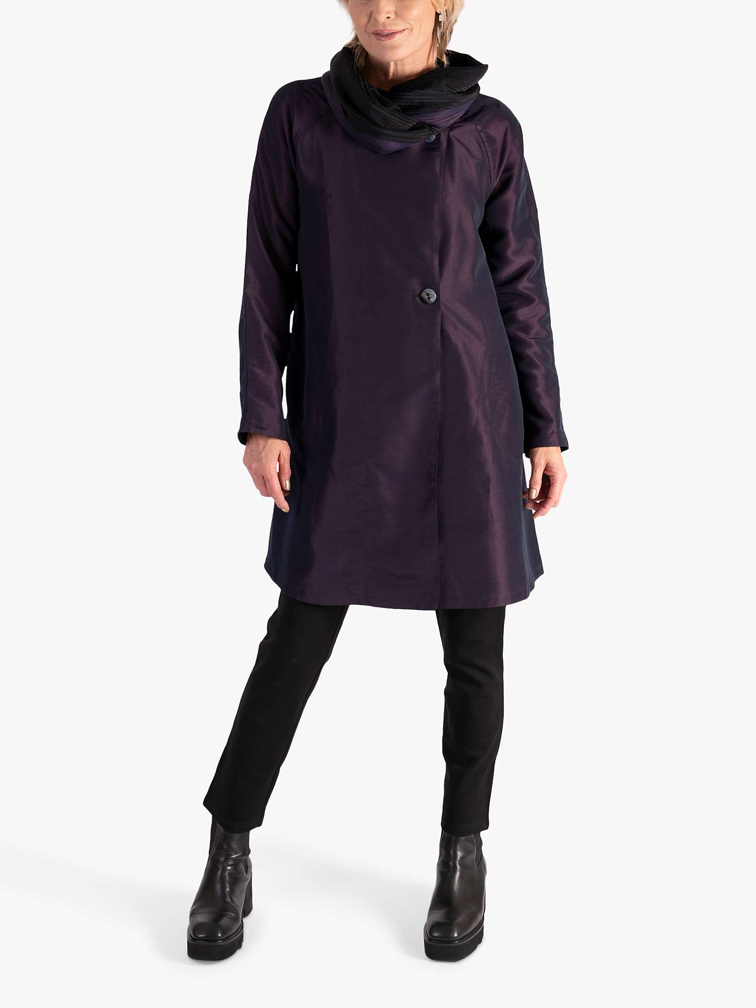 Buy chesca Reversible Hooded Raincoat, Grape/Black Online at johnlewis.com