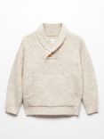 Mango Baby Jacob Knitted Pouch Pocket Jumper, Pastel Brown