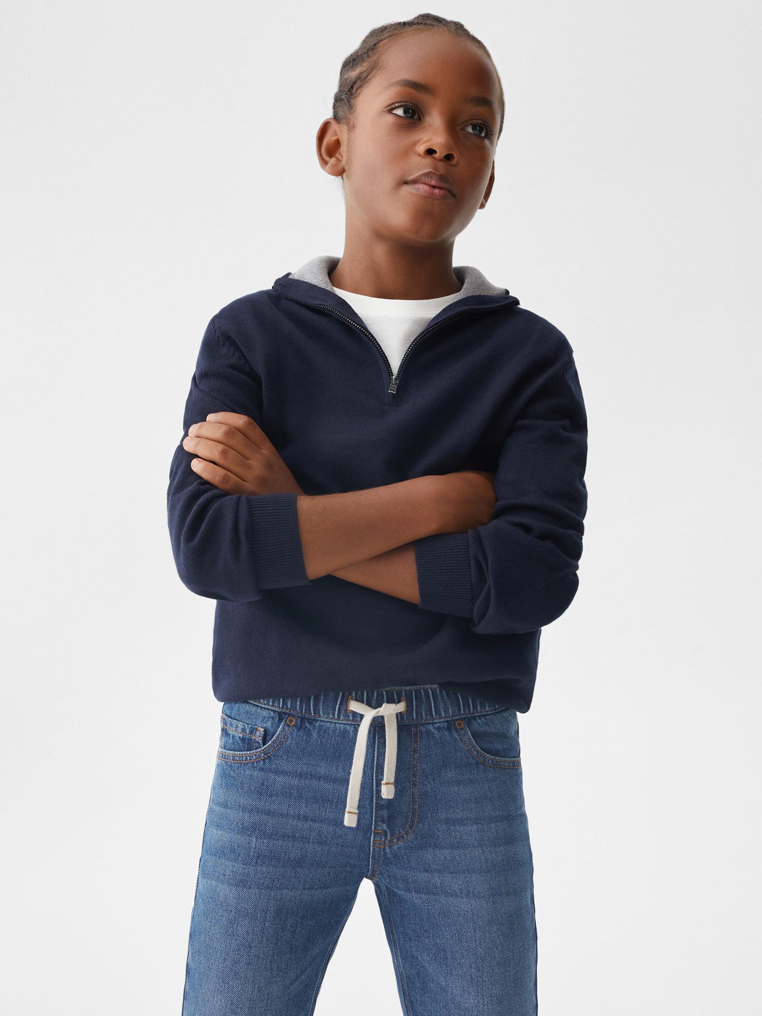 Buy Mango Kids' Santi Drawstring Waist Jeans Online at johnlewis.com