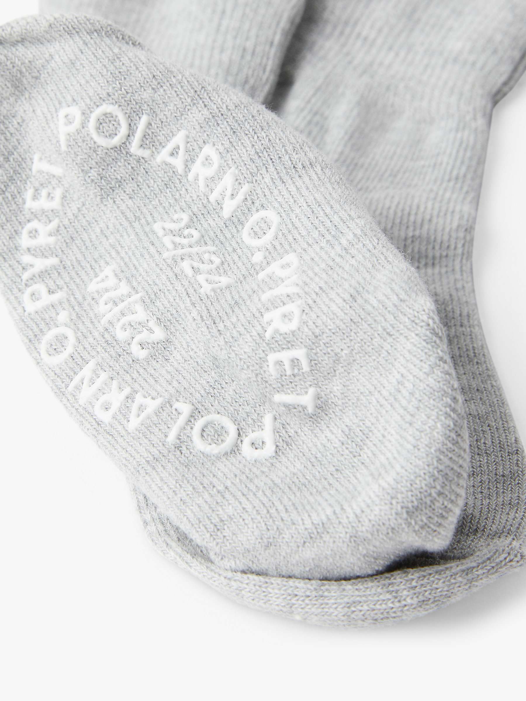 Buy Polarn O. Pyret Kids' Anti-Slip Socks, Pack of 2, Grey Online at johnlewis.com