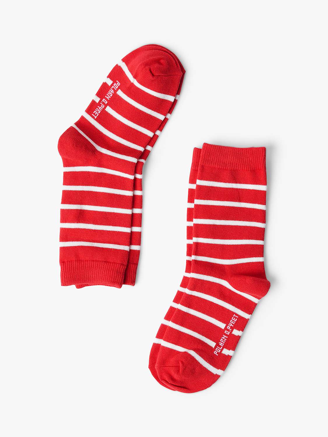 Buy Polarn O. Pyret Kids' Stripe Socks, Pack of 2, Red Online at johnlewis.com