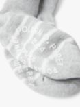 Polarn O. Pyret Baby Cotton Blend Antislip Stripe Socks, Pack of 2, Grey