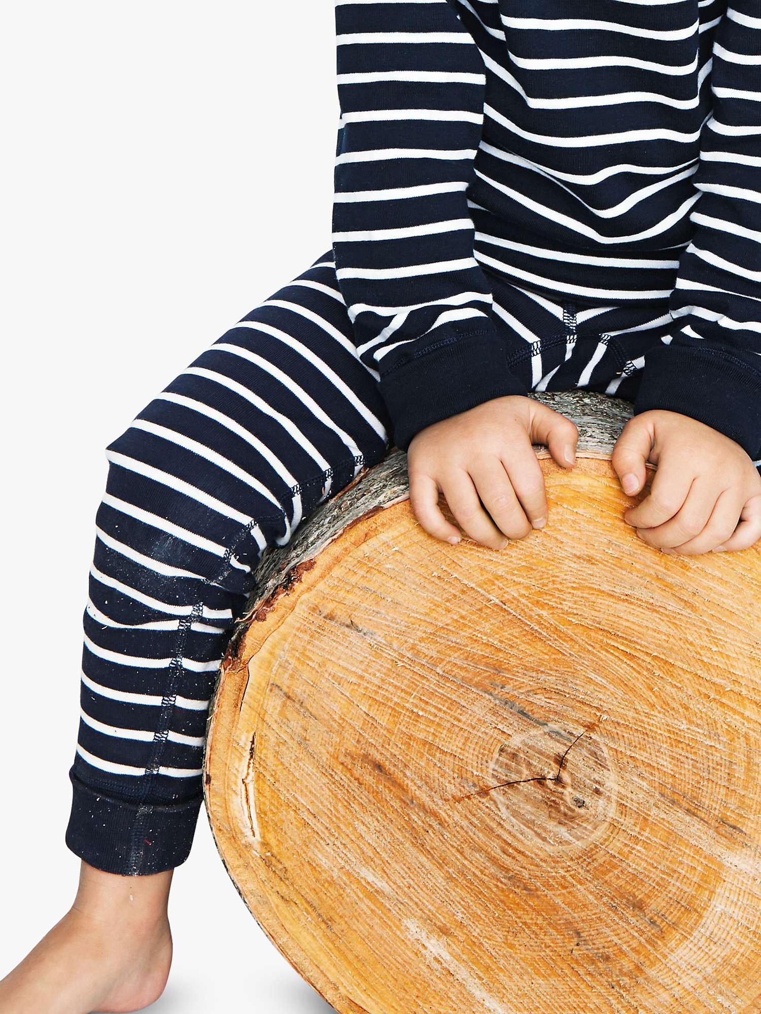 Buy Polarn O. Pyret Kids' Organic Cotton Stripe Leggings Online at johnlewis.com