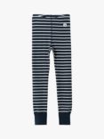 Polarn O. Pyret Kids' Organic Cotton Stripe Leggings, Blue