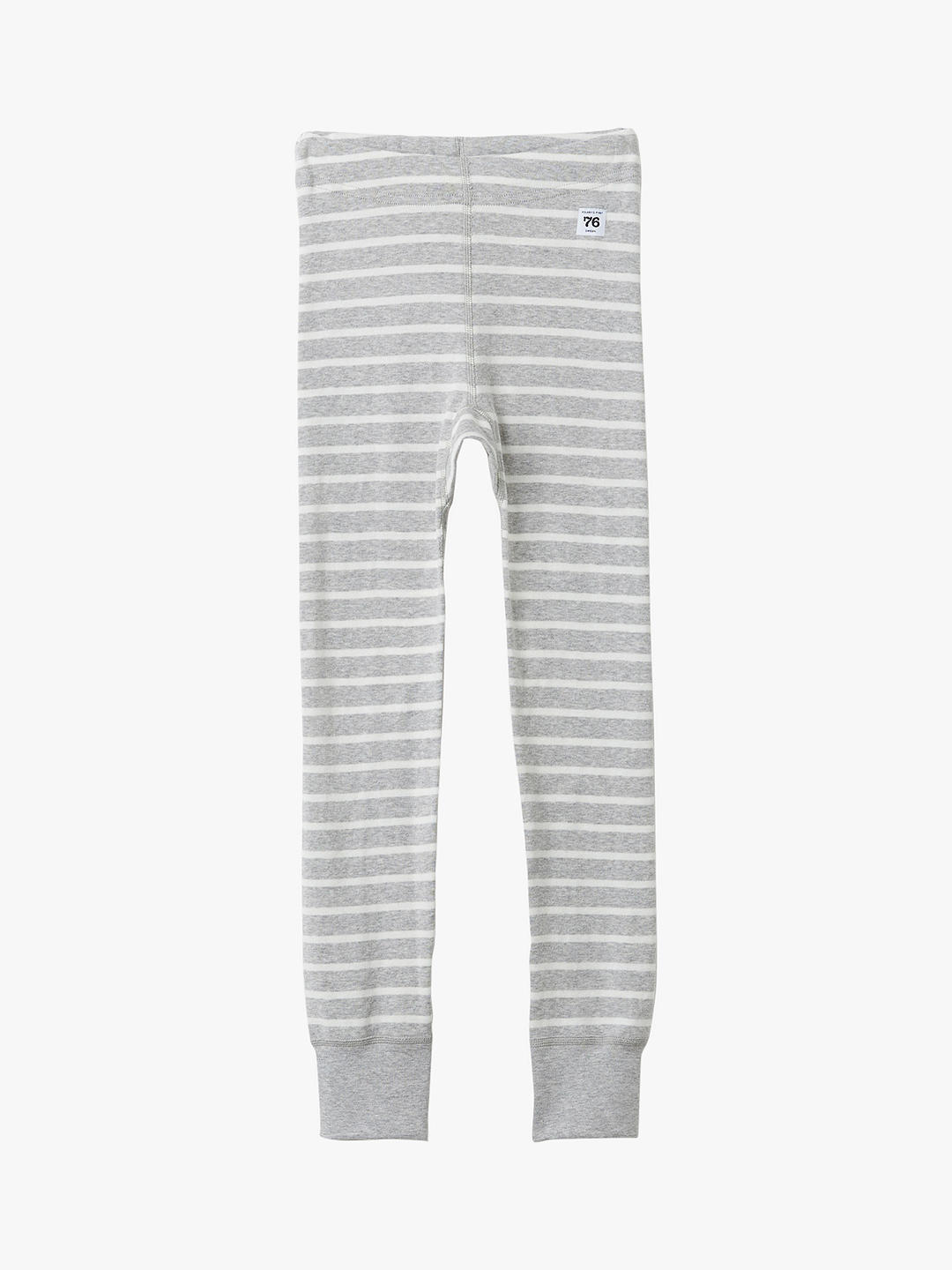 Polarn O. Pyret Kids' Organic Cotton Stripe Leggings, Grey