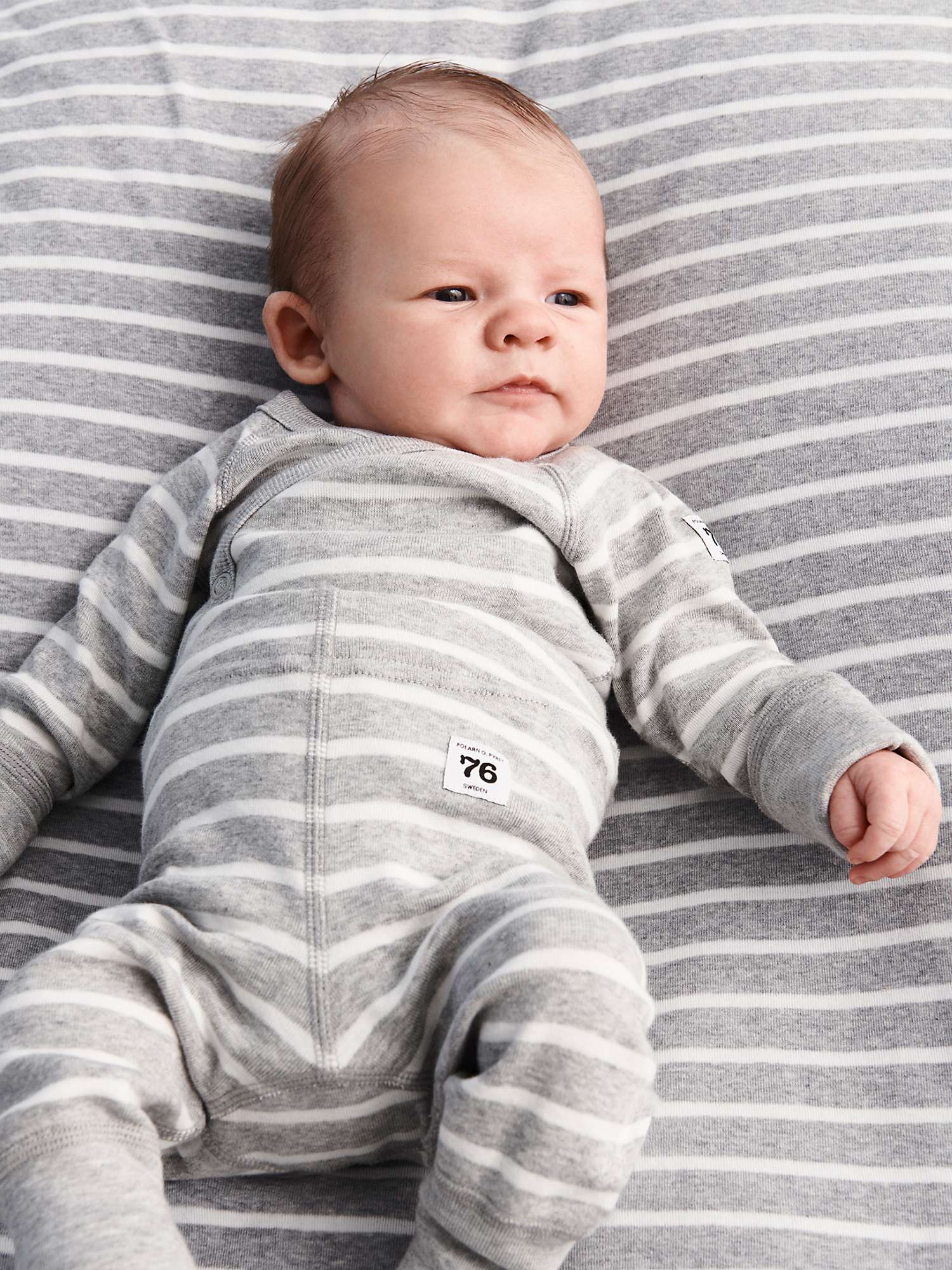 Buy Polarn O. Pyret Baby Organic Cotton Stripe Trousers Online at johnlewis.com