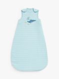 John Lewis Whale Baby Sleeping Bag, 0.5 Tog, Blue