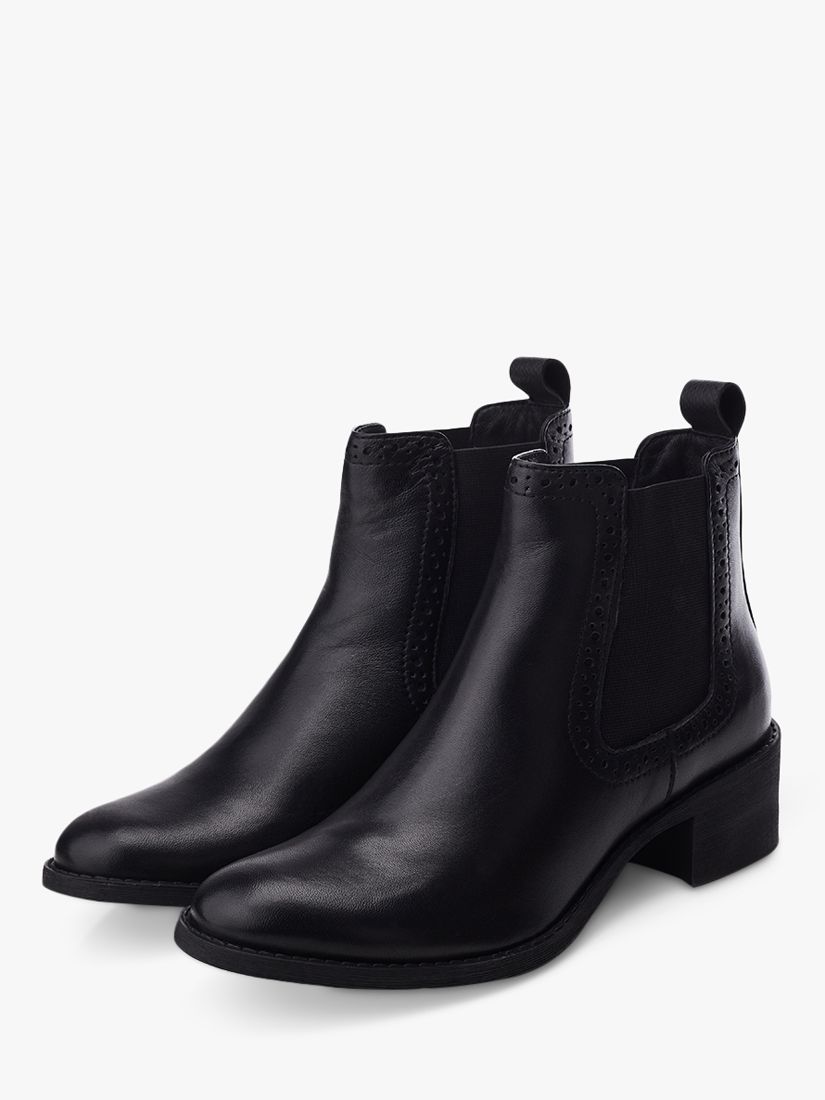 Moda in Pelle Millia Heeled Leather Chelsea Boots, Black, 6
