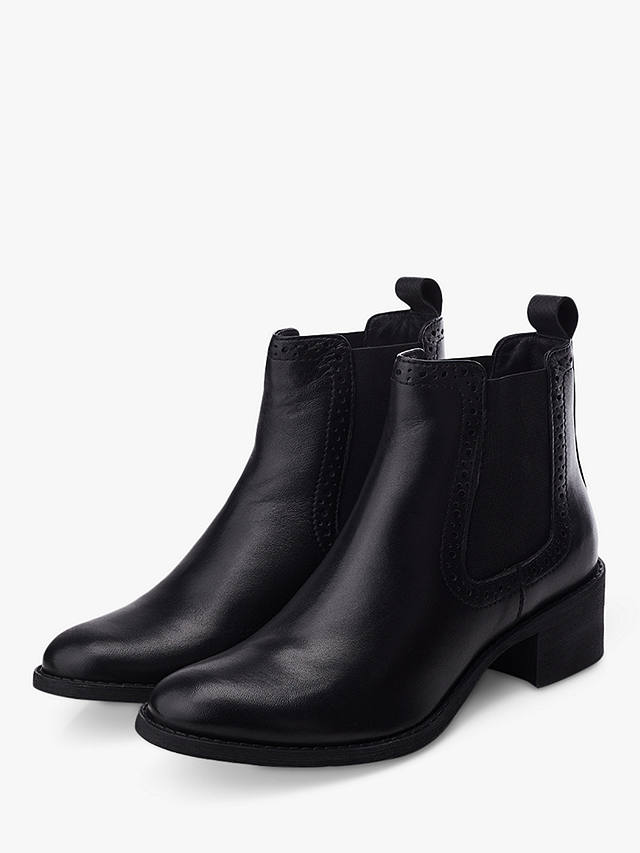 Moda in Pelle Millia Heeled Leather Chelsea Boots, Black